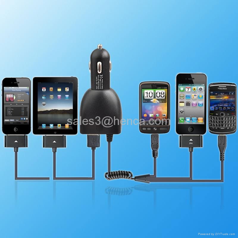 USB port car power charger for ipod 3