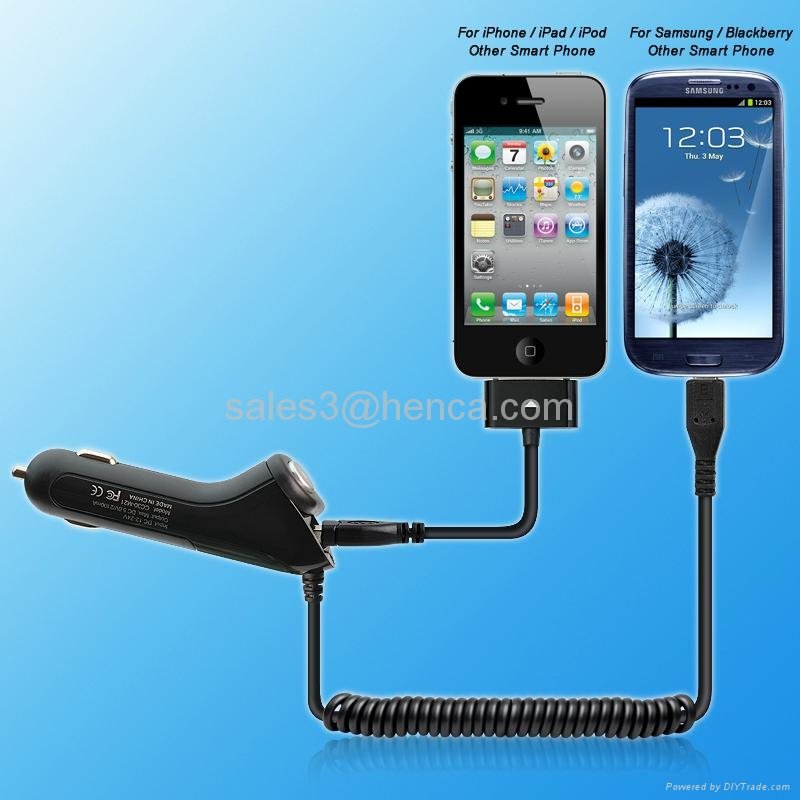 2.1a USB car charger for smart phone 3