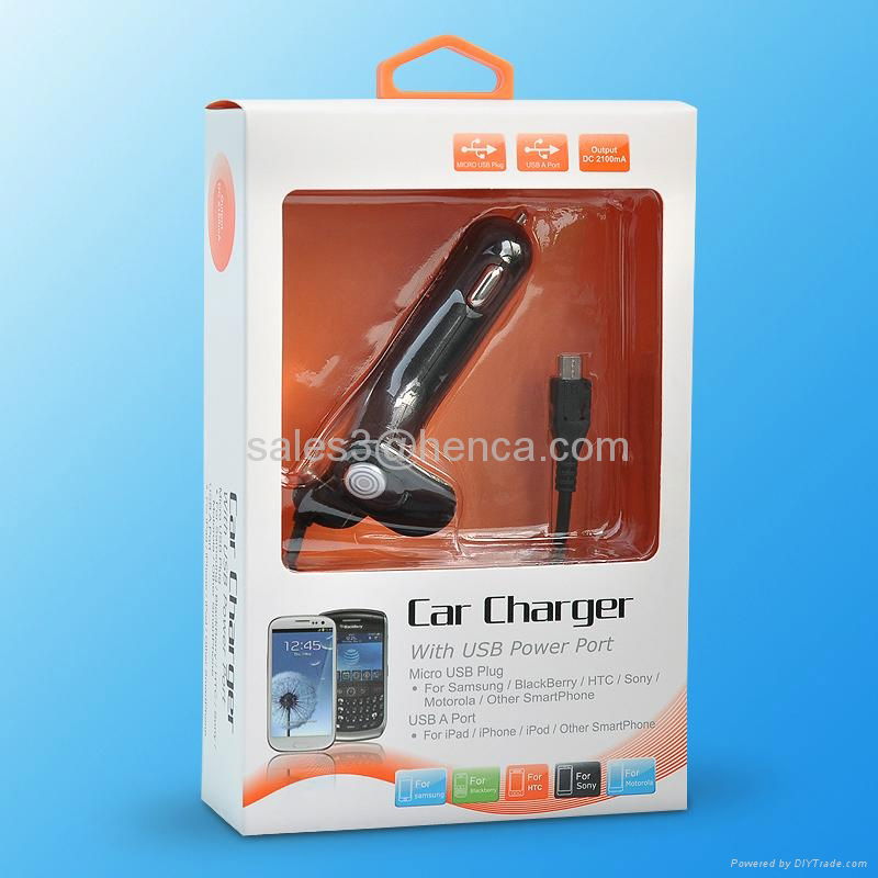 2.1a USB car charger for smart phone 4