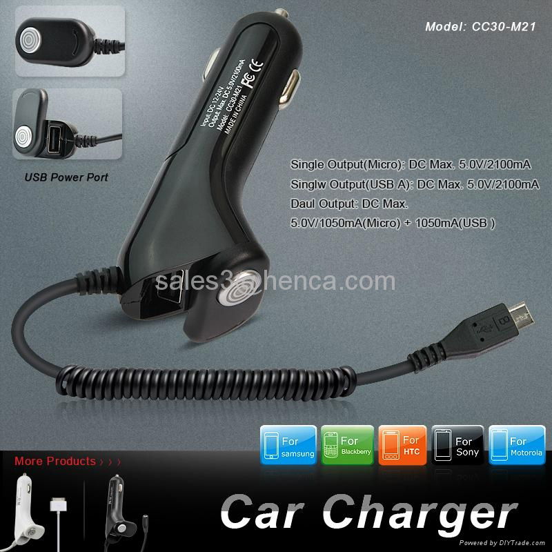 2.1a USB car charger for smart phone 5