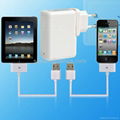 Dual USB Travel Power Adapter with 4 kinds of Plug 2