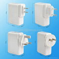 Dual USB Travel Power Adapter with 4 kinds of Plug 3