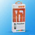 handfree earphone with volume control and mic for iphone 4