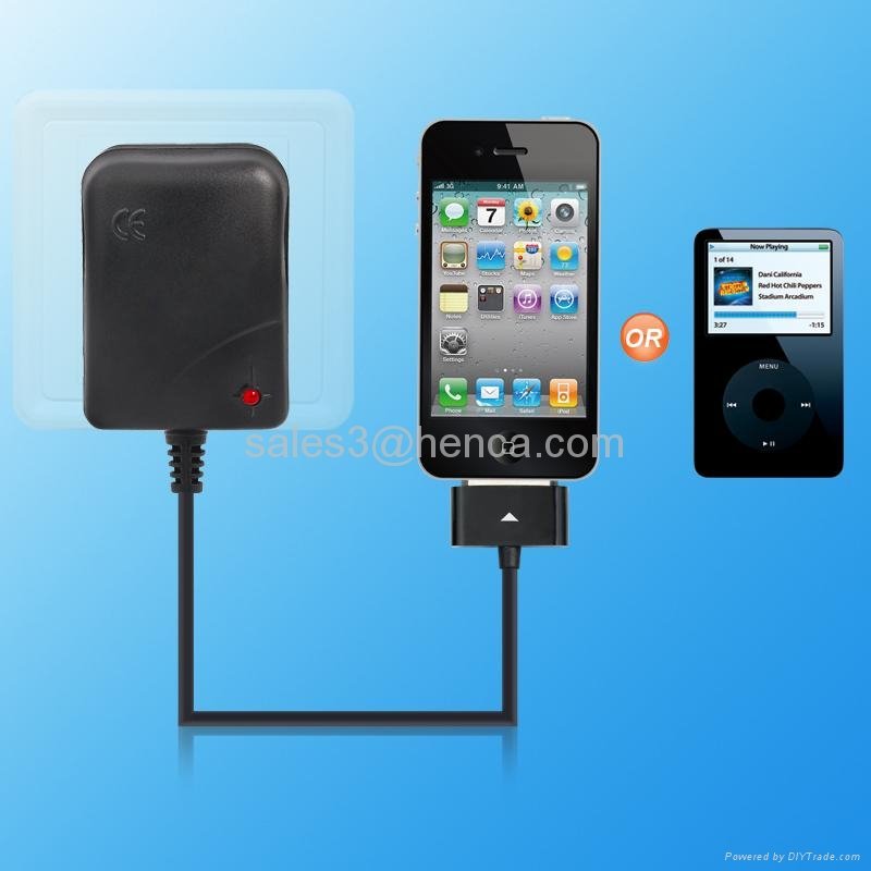 travel charger with 30pin connector for iPhone  3