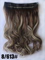 100% human remy hair clip in hair