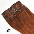 100% human remy hair clip in hair extension 3