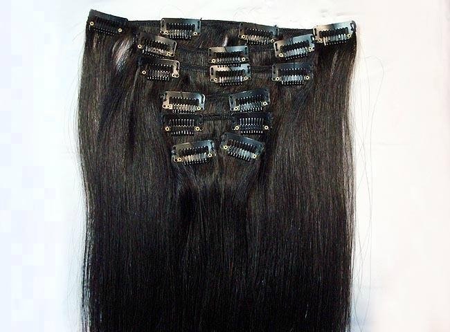   New Arrived Grade AAAA clip in human hair extension  3