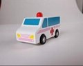 pull-back motor(ambulance) wooden children toys gifts 2
