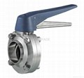 Stainless steel sanitary butterfly valve 2