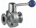 Stainless steel sanitary butterfly valve 3