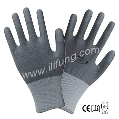 13G Polyester/Nylon Shell  PU Glove