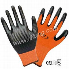 13G Agular Polyester Glove with Nitrile Coating