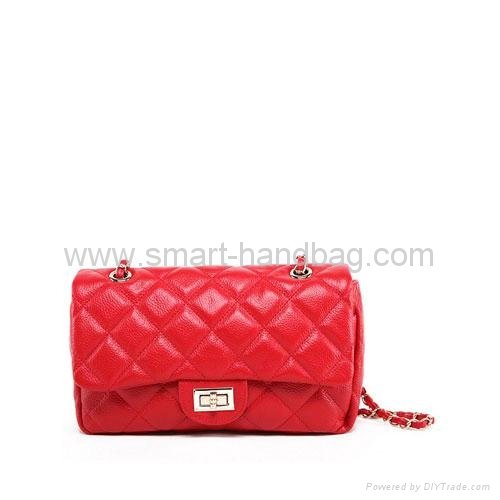 Classic Quilted Shoulder Bag Made in Genuine Sheepskin