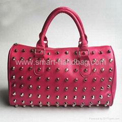 Studded Boston Bag