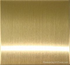 201 Stainless Steel Sheet Gold Brush Finish