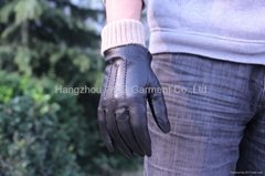 Genuine leather men gloves