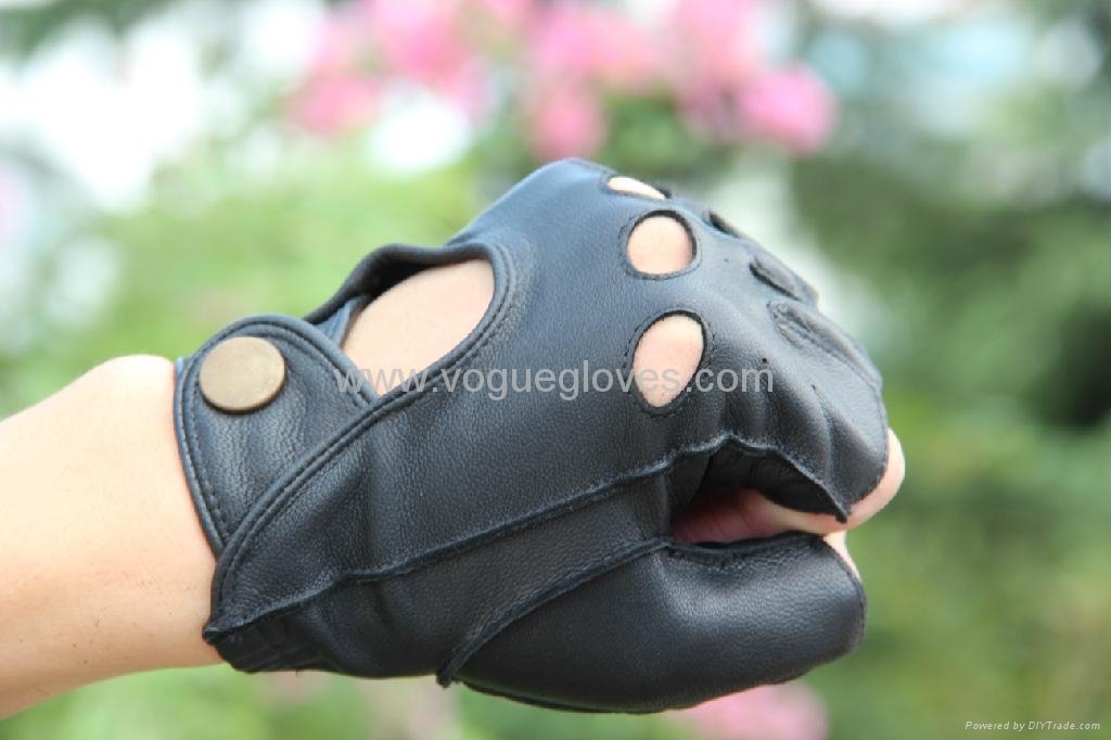 Genuine leather driving gloves 5