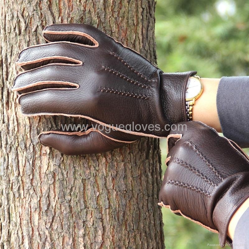 Genuine leather men gloves 4
