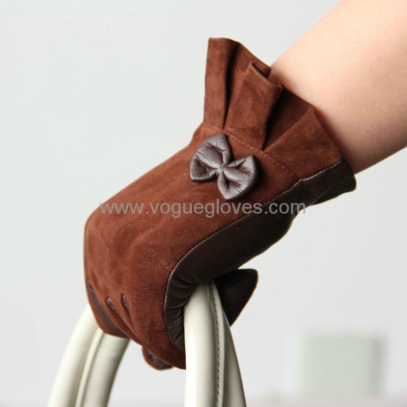 Genuine leather ladies gloves 4