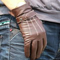 Genuine Leather Screen Touching Gloves 1