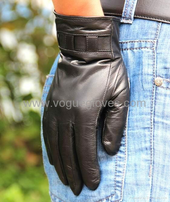 Classic men leather gloves