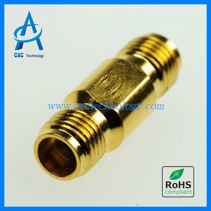 2.4mm female to female adapter 50GHz VSWR 1.30max gold plated A24F24F0G