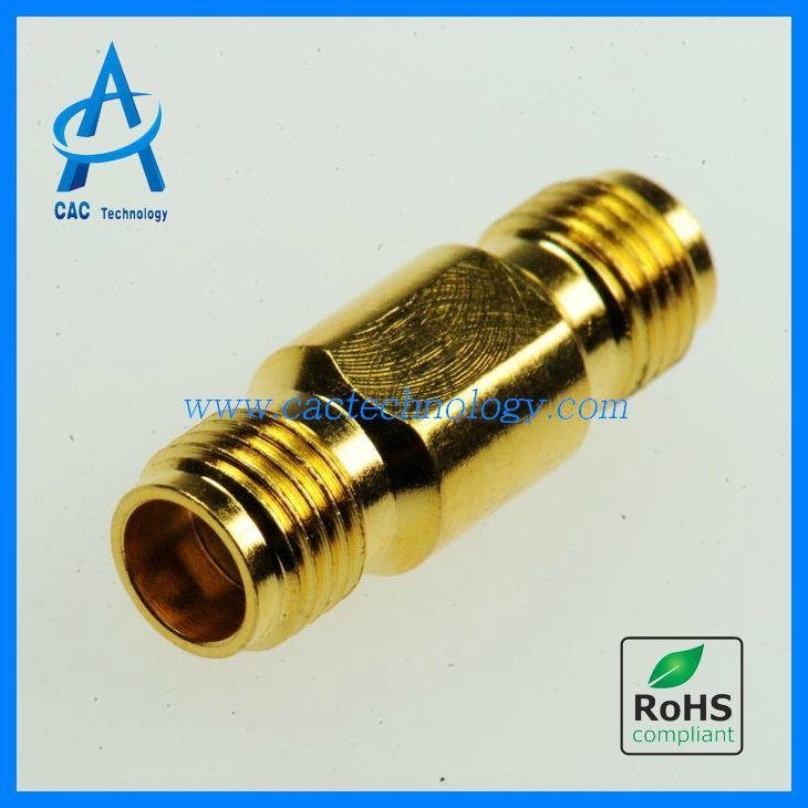  2.4mm female to female adapter 50GHz VSWR 1.30max gold plated A24F24F0G 2