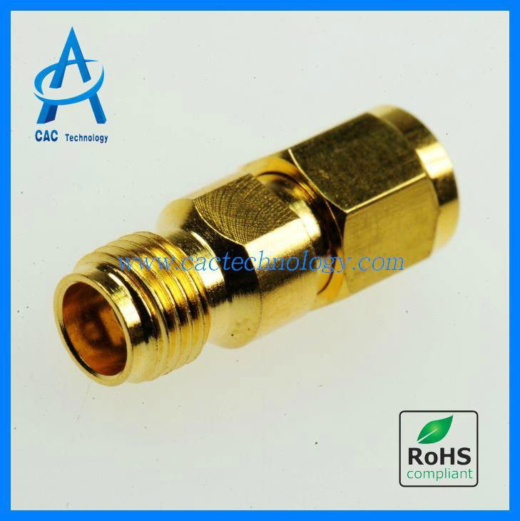 2.4mm male to female adapter 50GHz VSWR 1.30max gold plated A24M24F0G