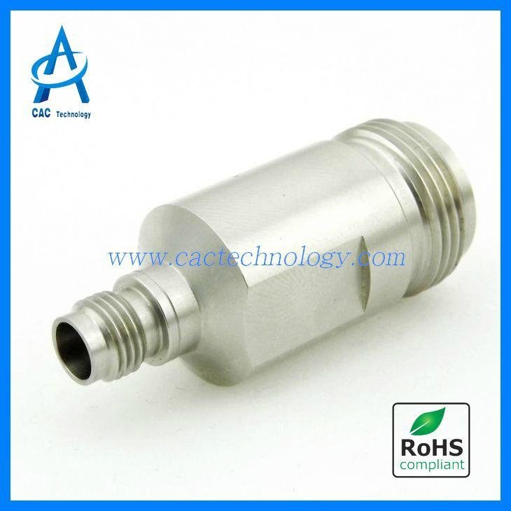 N to 2.4mm adapter female to female stainless steel VSWR 1.15max 18GHz