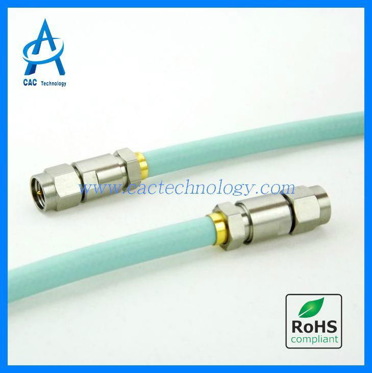 18GHz RF cable assembly extra low loss low VSWR flexible 