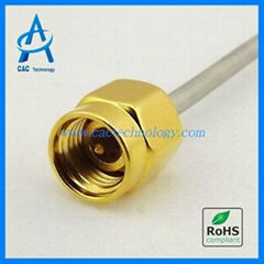 40GHz RF semi-rigid Coaxial Cable Assembly phase stable low loss with 2.92mm 2.4