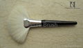 popular fan powder brush with white BJF goat hair 1