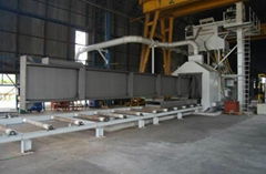 Roll concoyer shot blasting machine