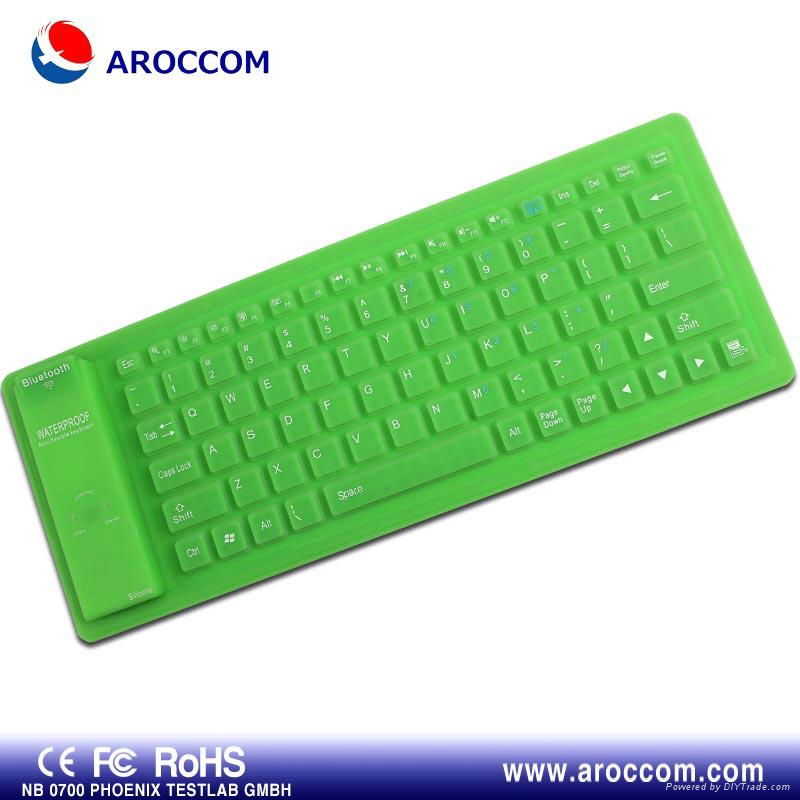 Flexible folding silicon bluetooth keyboard/waterproof keyboard  2