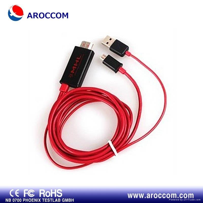 Shenzhen MHL cable for Samsung galaxy s3 tv out cable 