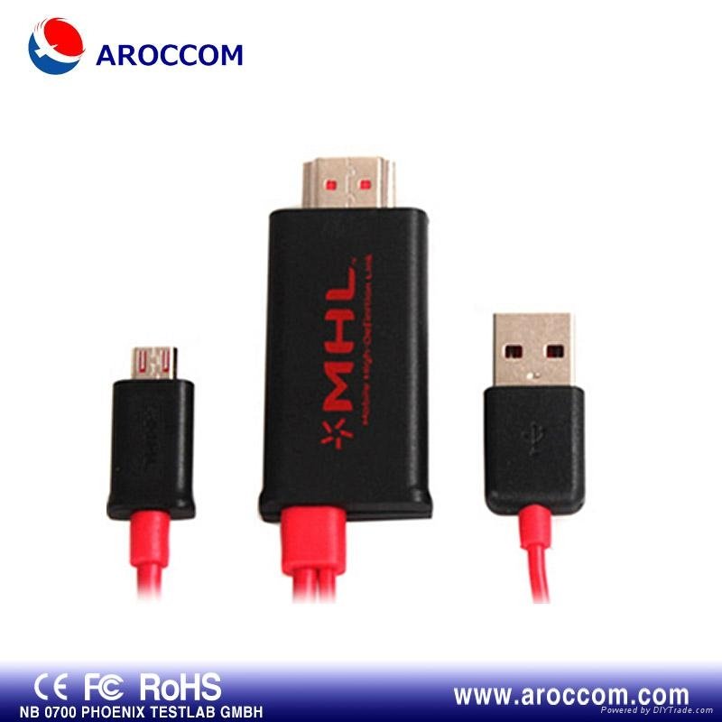 Shenzhen MHL cable for Samsung galaxy s3 tv out cable  2