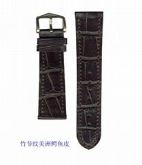 Genuine alligator watch band