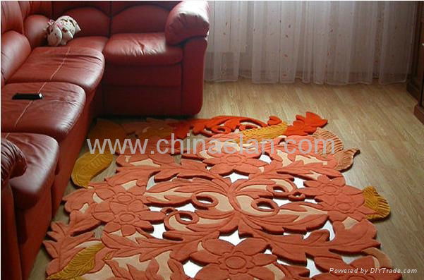 Hand Tufted Flower Carpet & Rugs carved  hollow out