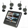  7"  TFT 4CH digital wireless camera & DVR system 