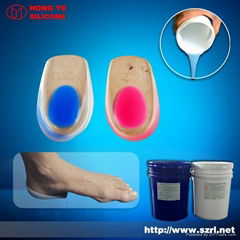 Platinum cured silicone rubber foot care shoe insoles