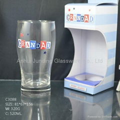 Gift Box Packed Grandad Printed Glass Tumbler