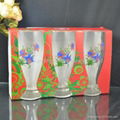 3pcs Set Printed Pilsner Glass 1