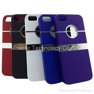 Case for iPhone 5 with aluminum kickstand