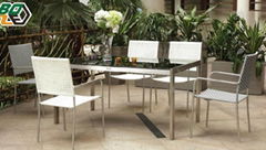 stainless steel dining furniture 