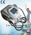 Hot sell 2 IN 1 ipl nd yag laser machine for freckle removal,eyeline removal  1