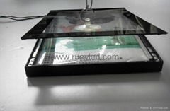 Slim LED light box single side snap open