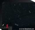 Black Color Engineered Quartz Surface with Metal for Worktops 1