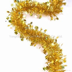 Christmas laser tinsel garland