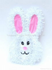 Easter Bunny Head Tinsel Hanging Decor