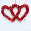 Valentine's day wreath double heart 1